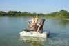 Schwimminsel komplett aus Styropor, extrem witterungsbeständig - schwimmt im Laasower Badesee.