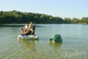 Schwimminsel komplett aus Styropor, extrem witterungsbeständig - schwimmt im Laasower Badesee.