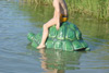 Schwimminsel komplett aus Styropor, extrem witterungsbeständig - schwimmt im Laasower Badesee.